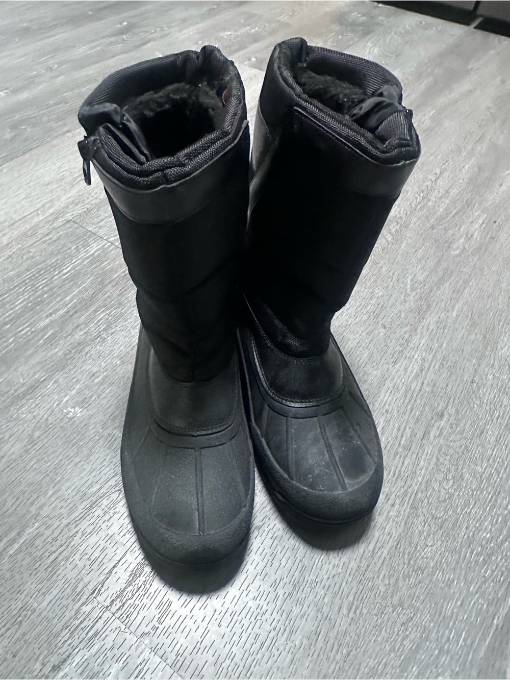Black Winter Snow Boots 9